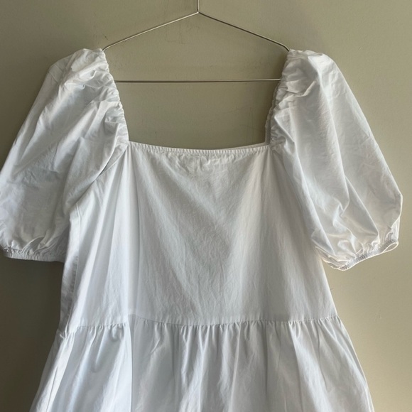 H&M White Puff Sleeve Dress - Picture 3 of 10